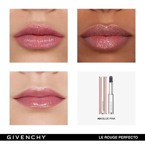 givenchy le rouge perfecto beautifying lip balm blue pink|Givenchy rose perfect balm.